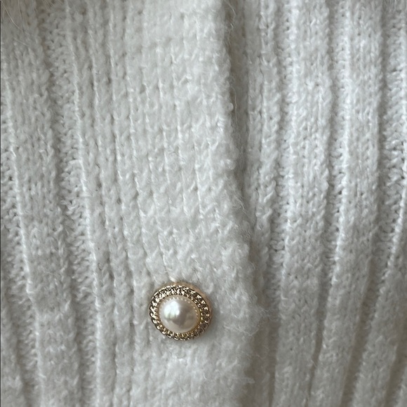 SHEIN Allurite Faux Fur Trimmed Rib Knit Cardigan - Picture 9 of 17